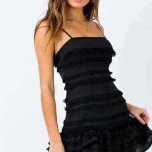 princess polly molina mini dress black size 2